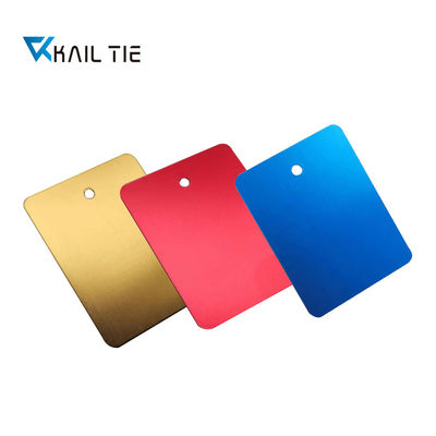 Printing Polish Anodized Aluminum Identification Tags Engraved 51mmx38mm x0.5mm