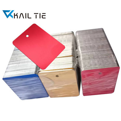 Printing Polish Anodized Aluminum Identification Tags Engraved 51mmx38mm x0.5mm