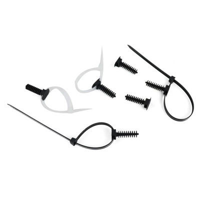 Black Cable Tie Accessories Masonry Screw Mounts Premium Fixing Plug Nylon 66