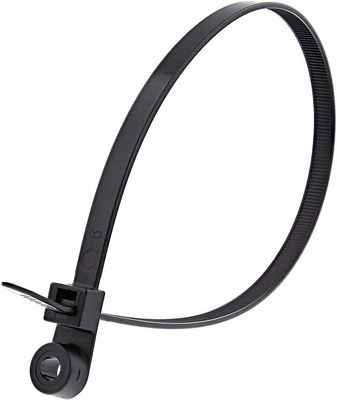 10 inch Screw Hole Zip Ties Mountable Head Nylon Black Plastic Wire Wrap