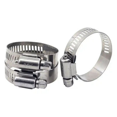 Small 304 Stainless Steel Hose Clamp 1/2" Width Nature Color